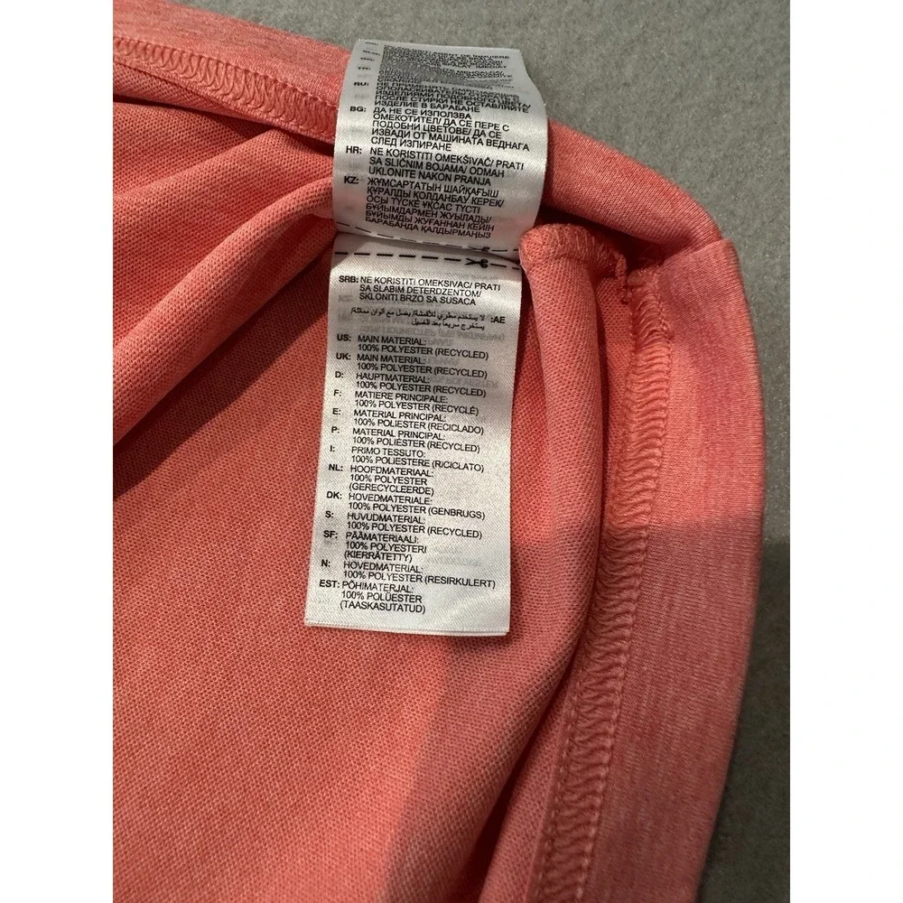 Adidas Golf Polo Shirt Mens Medium Coral Heather Performance Short Sleeve